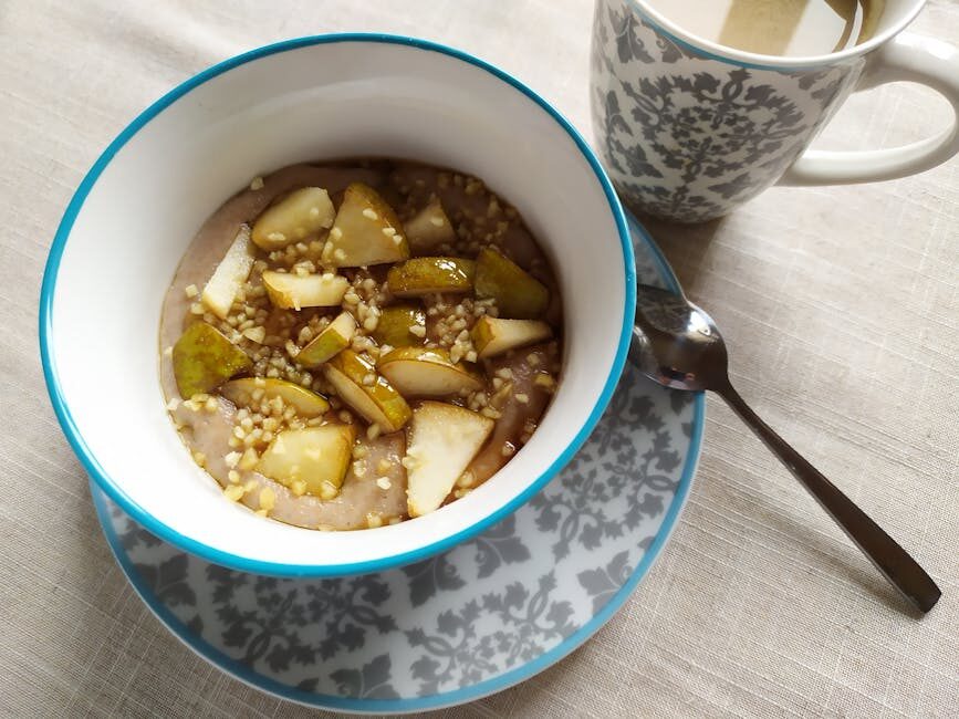 Porridge avoine pomme cannelle