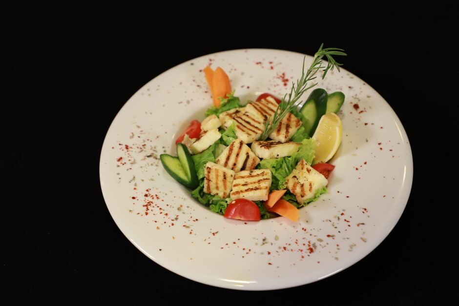 Halloumi grillé miel thym