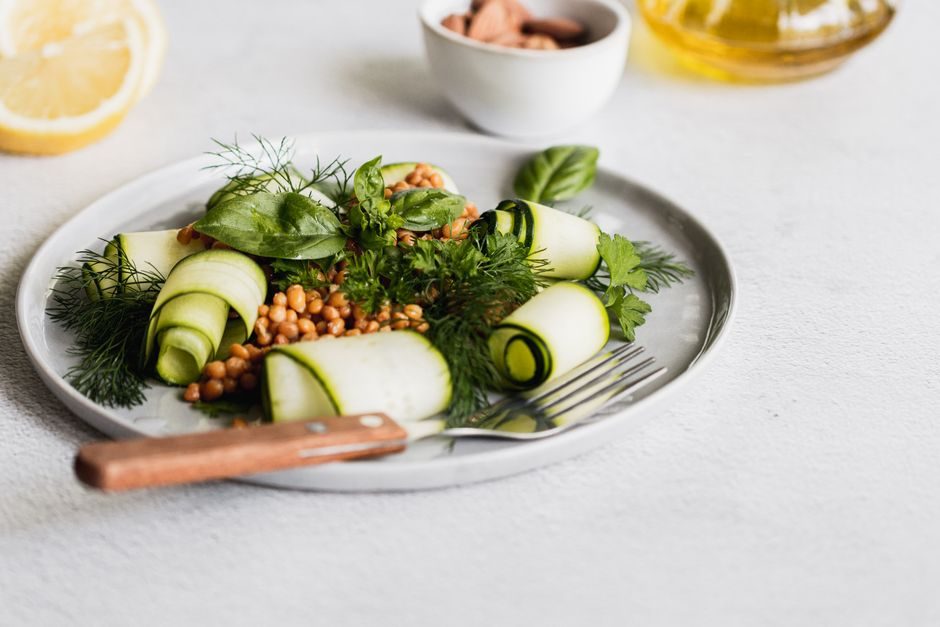 Salade tiède de lentilles et dinde