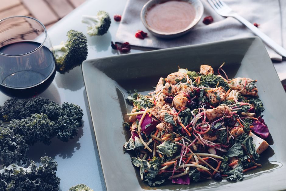 Salade de chou kale et pomme