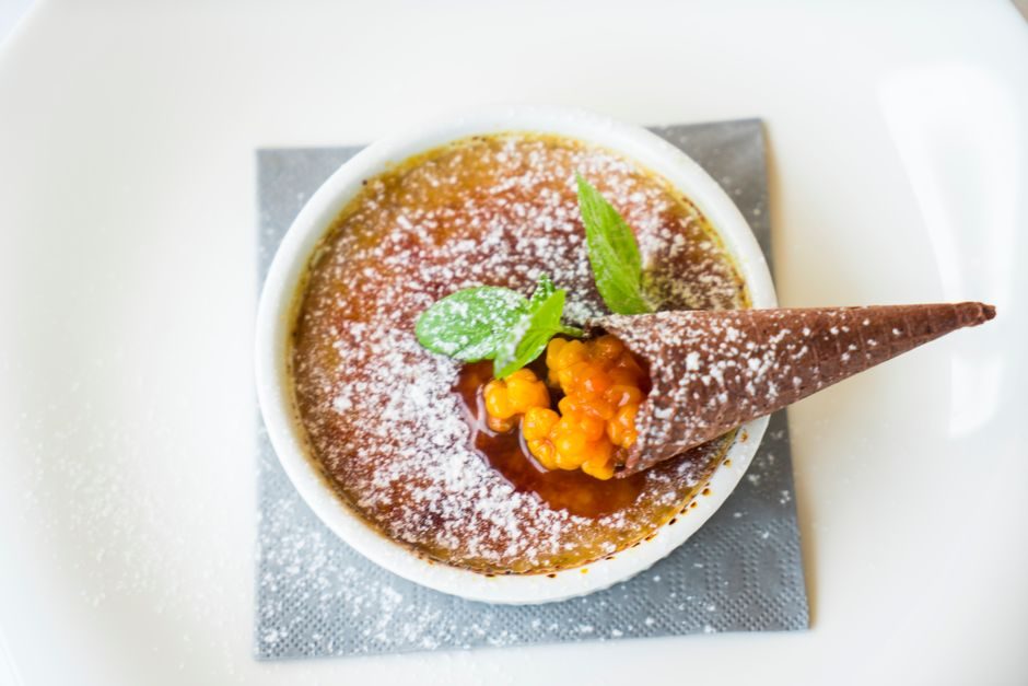 Crème brûlée à la violette de Toulouse