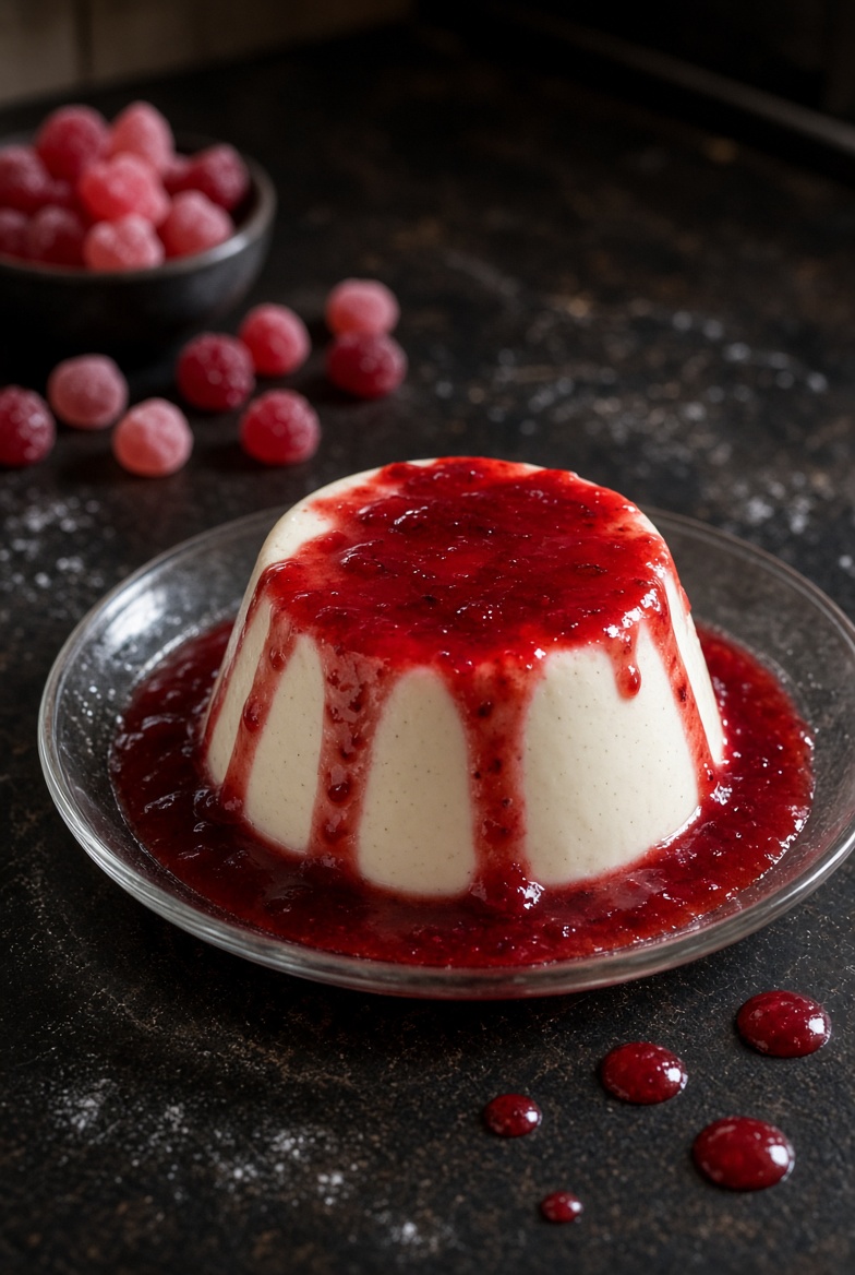 Panna cotta sanglante