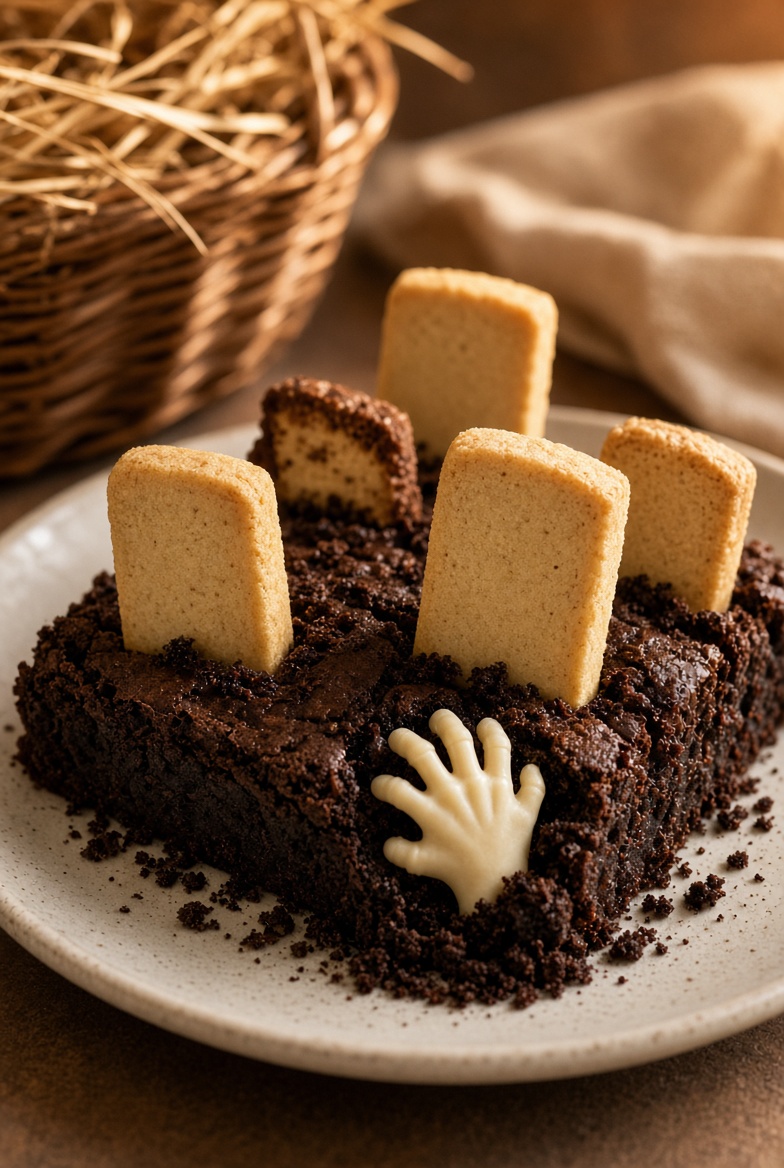 Brownie cimetière aux squelettes