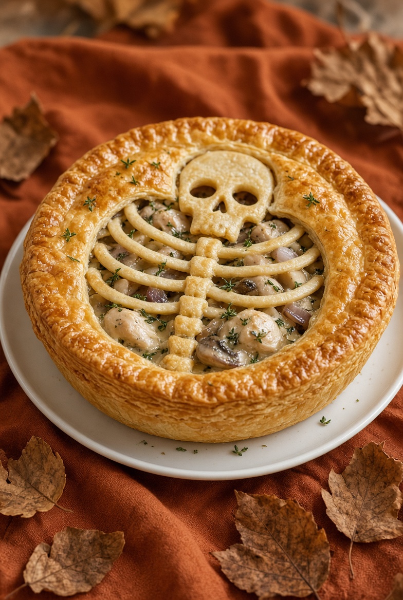 Tourte squelette au poulet