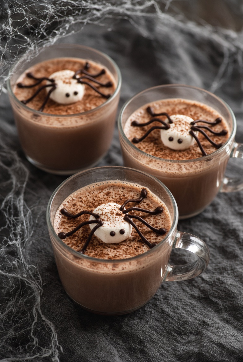 Chocolat chaud araignée guimauve