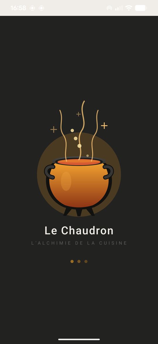 Écran d'accueil Le Chaudron