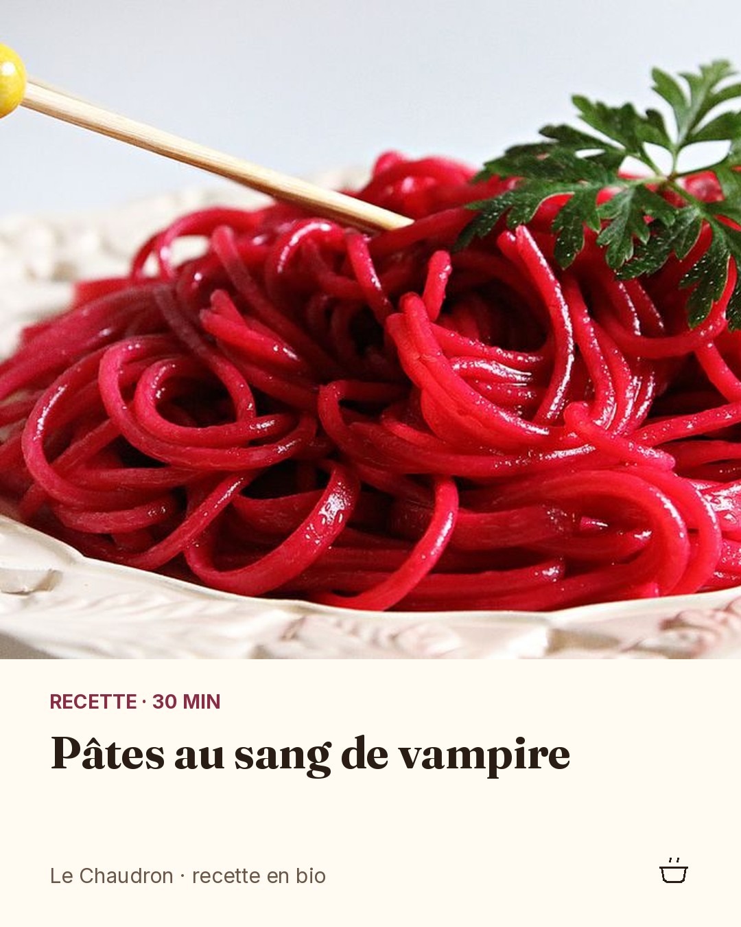 Pâtes au sang de vampire
